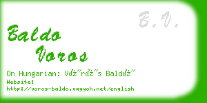baldo voros business card
